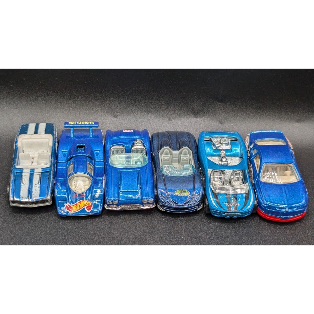 Hot Wheels Lot of 6 Modern & Vintage Die-cast Cars (1980s To 2005)